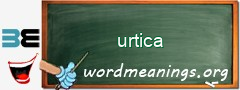 WordMeaning blackboard for urtica